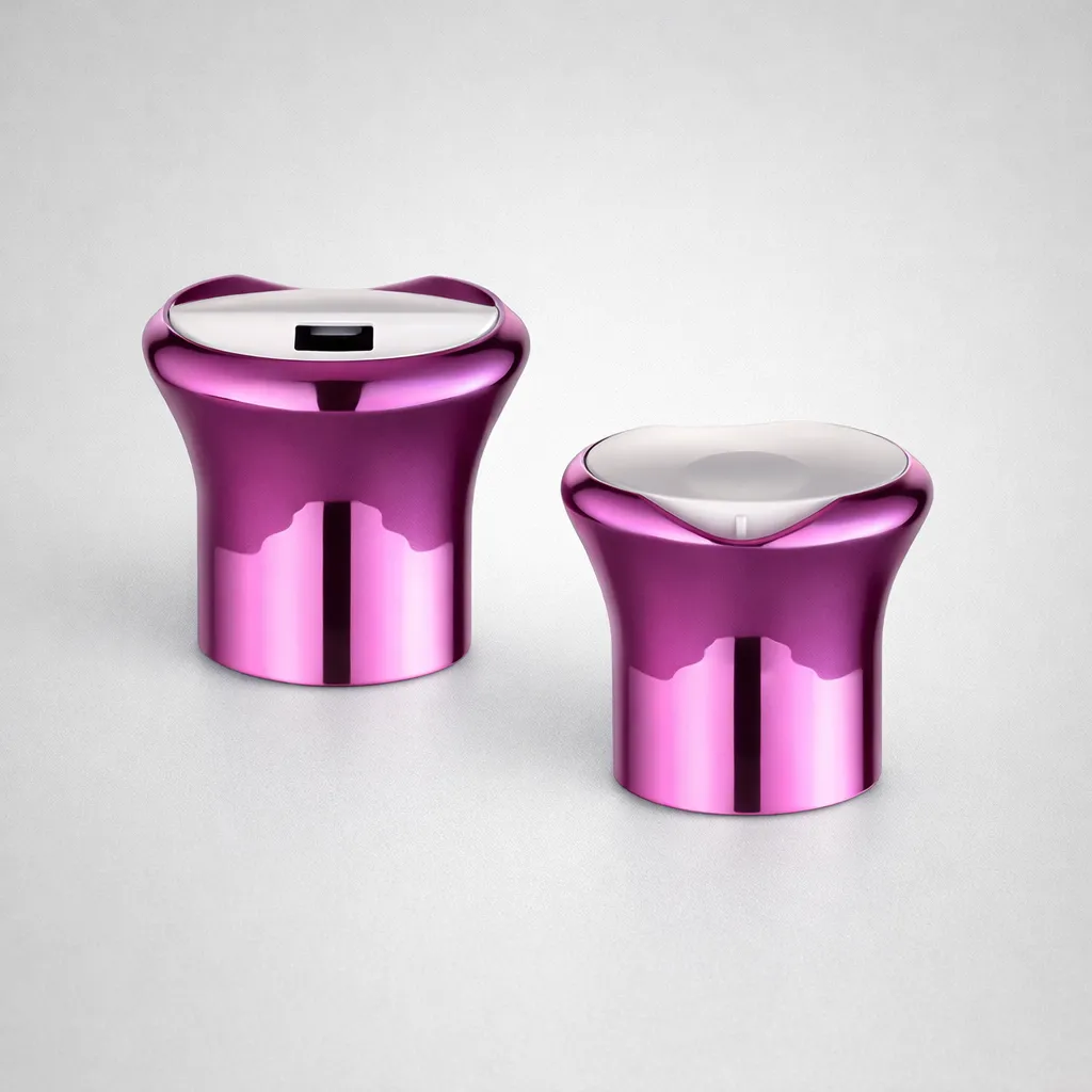 Dispensing Press Cap Q20-04 cosmetic packaging press type flip cap